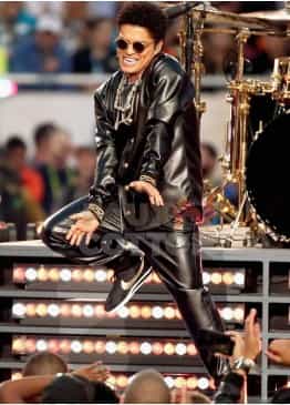 Bruno Mars Concert Black Leather Costume